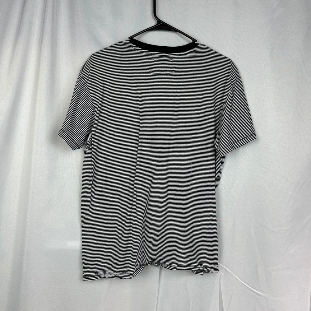 Guess Striped Pocket T-Shirt Mens Large Navy White Streetwear Retro Casual - Picture 4 of 6